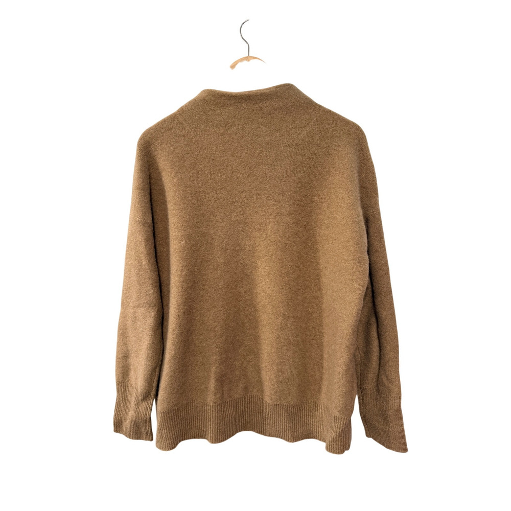 Vince XS Plush 100% Cashmere Funnel Neck Sweater $448 Turtleneck Black